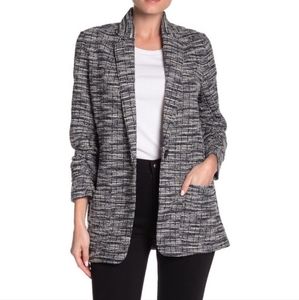 Max Studio 3/4 Ruched Sleeve Blazer L